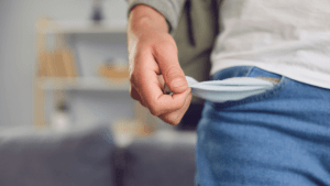 Man with nothing in his pockets