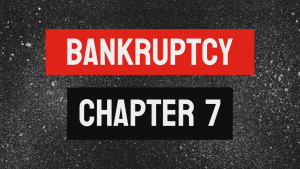 What disqualifies you from Chapter 7 bankruptcy guide with red and black text on asphalt background