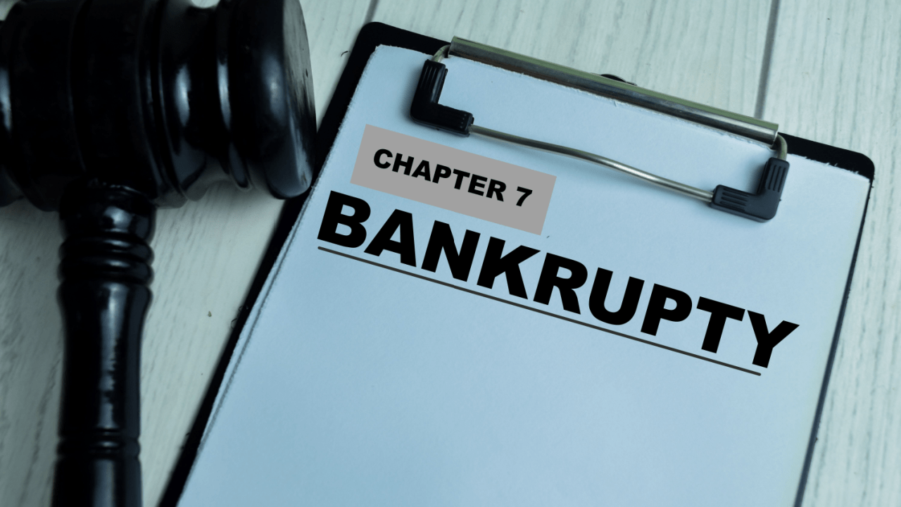 Chapter 7 bankruptcy clipboard with gavel showing what disqualifies you from filing chapter 7
