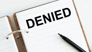 Can you get denied Chapter 13 bankruptcy denial stamp on notepad