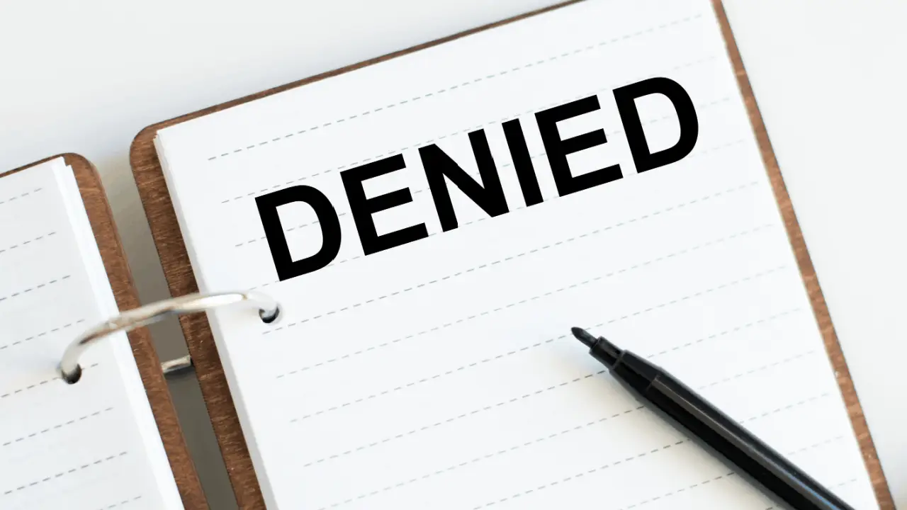 Can you get denied Chapter 13 bankruptcy denial stamp on notepad