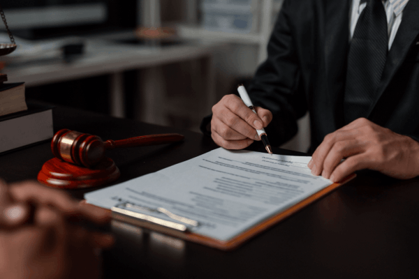 How often is Chapter 11 successful — bankruptcy attorney reviewing reorganization plan documents with client