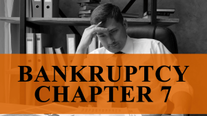 what can you not do after Chapter 7 bankruptcy — stressed man reviewing debt documents at desk